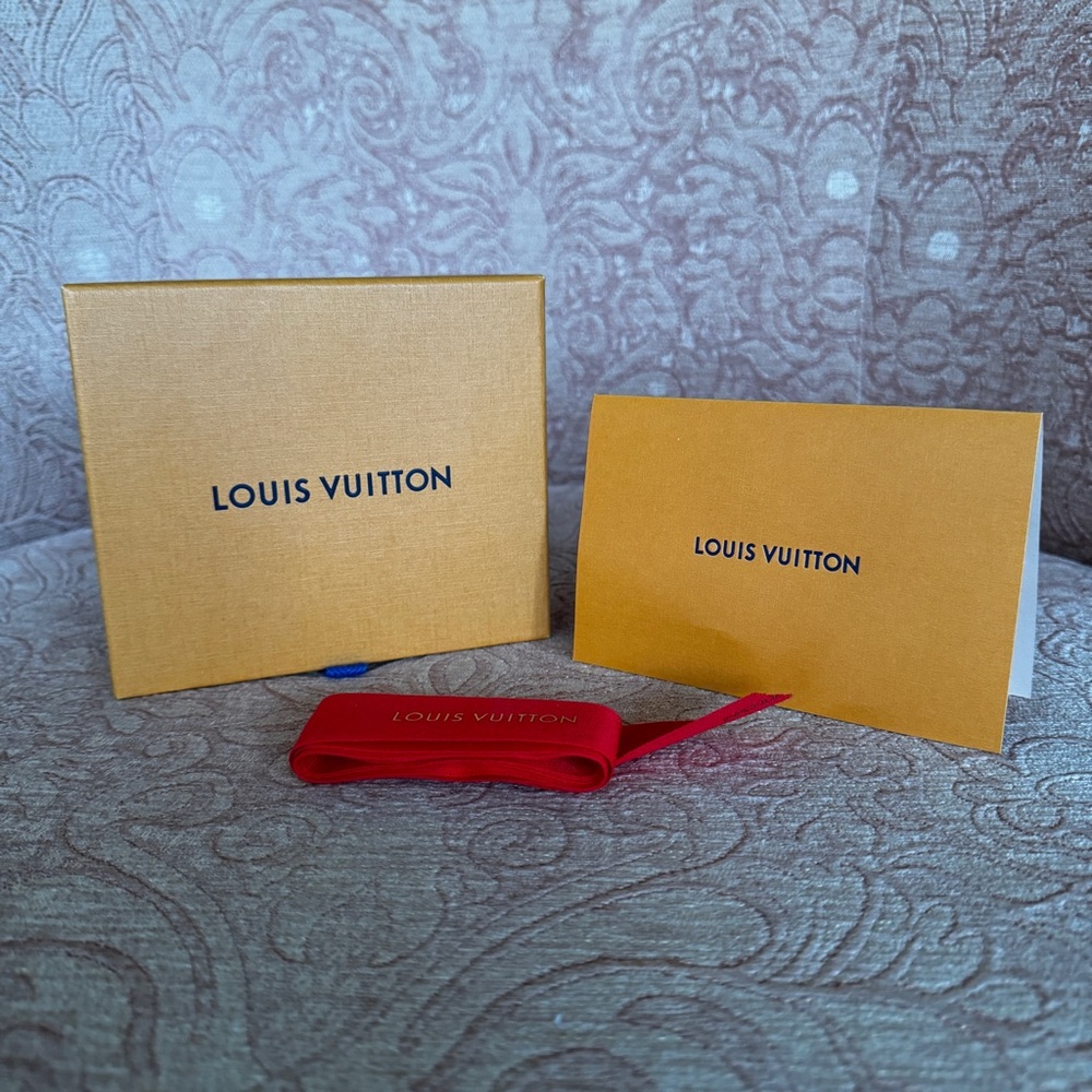 Louis Vuitton Gift Box and Receipt Holder Set with Ribbons